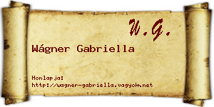 Wágner Gabriella névjegykártya