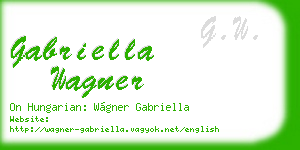 gabriella wagner business card